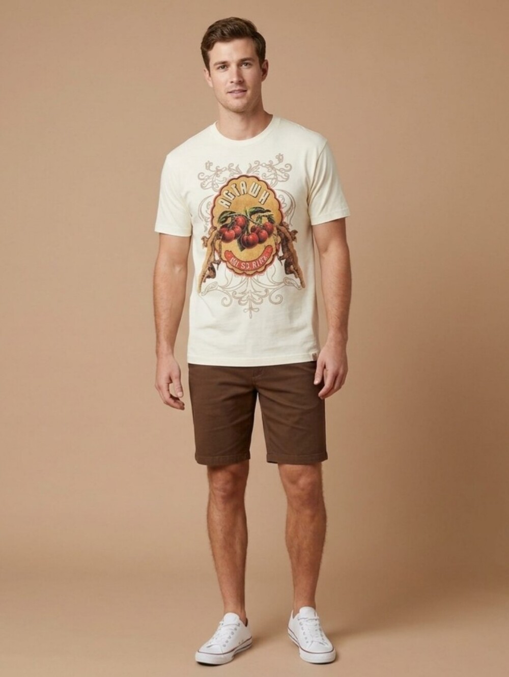 $52 AGTAWH Men's Embroidered and Printed Graphic Short Sleeve Crewneck T-Shirt